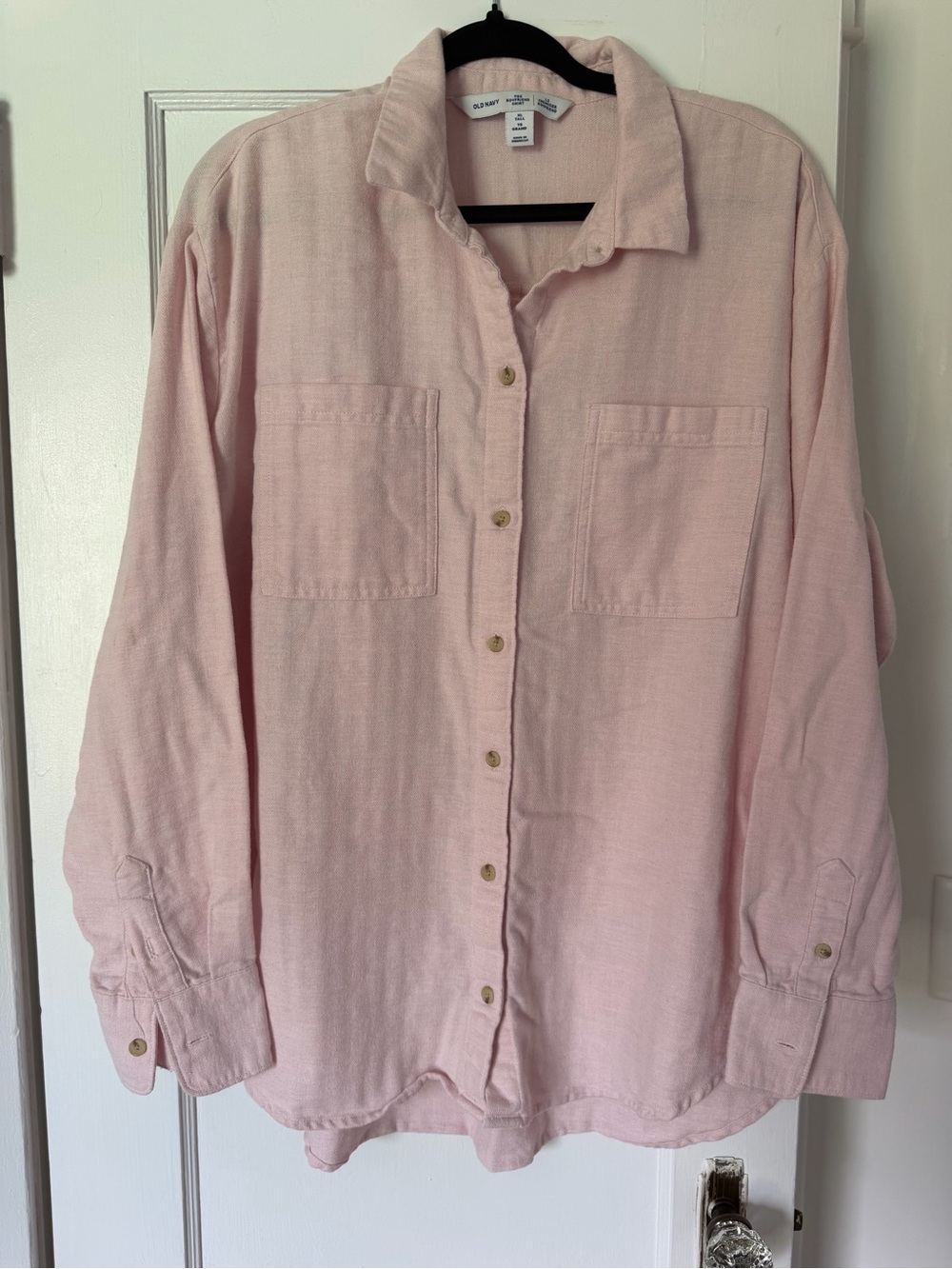 Old Navy The Boyfriend Shirt Button Down Tall Long Sleeve